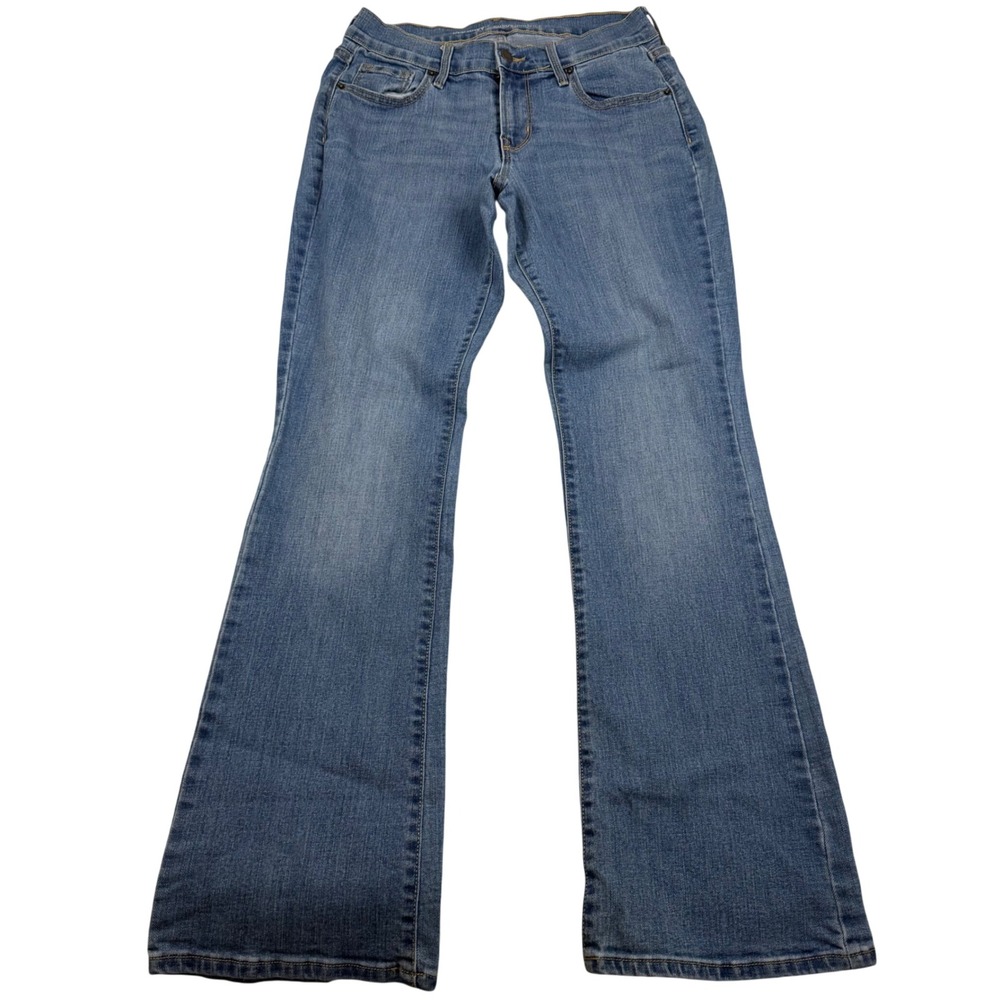 Old Navy Curvy Profile Mid Rise Bootcut Jeans Blue Size 4 Short Stretch Denim